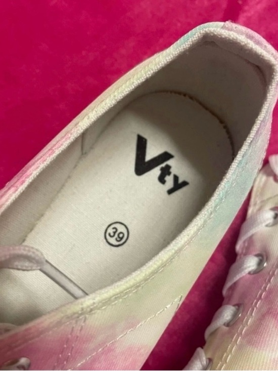 Tie-Dye Pastel Canvas Sneakers - Picture 2 of 6